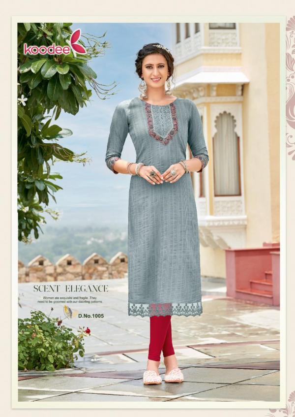 Koodee Juhi Vol 1 Chinon Designer Fancy Kurti Collection